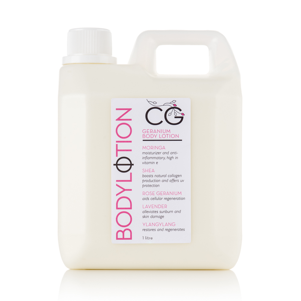 Cinnabar Green Rose Geranium & Lavender Body Lotion – 1L