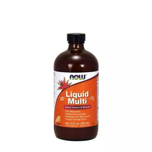 Now Liquid Mutlivitamin & Mineral - Orange Flavour 473ml