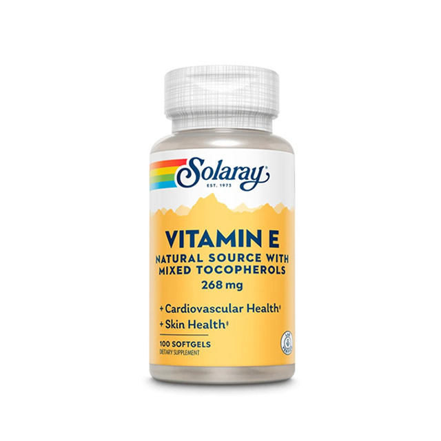 Solaray Vitamin E, Mixed Tocopherols 268mg