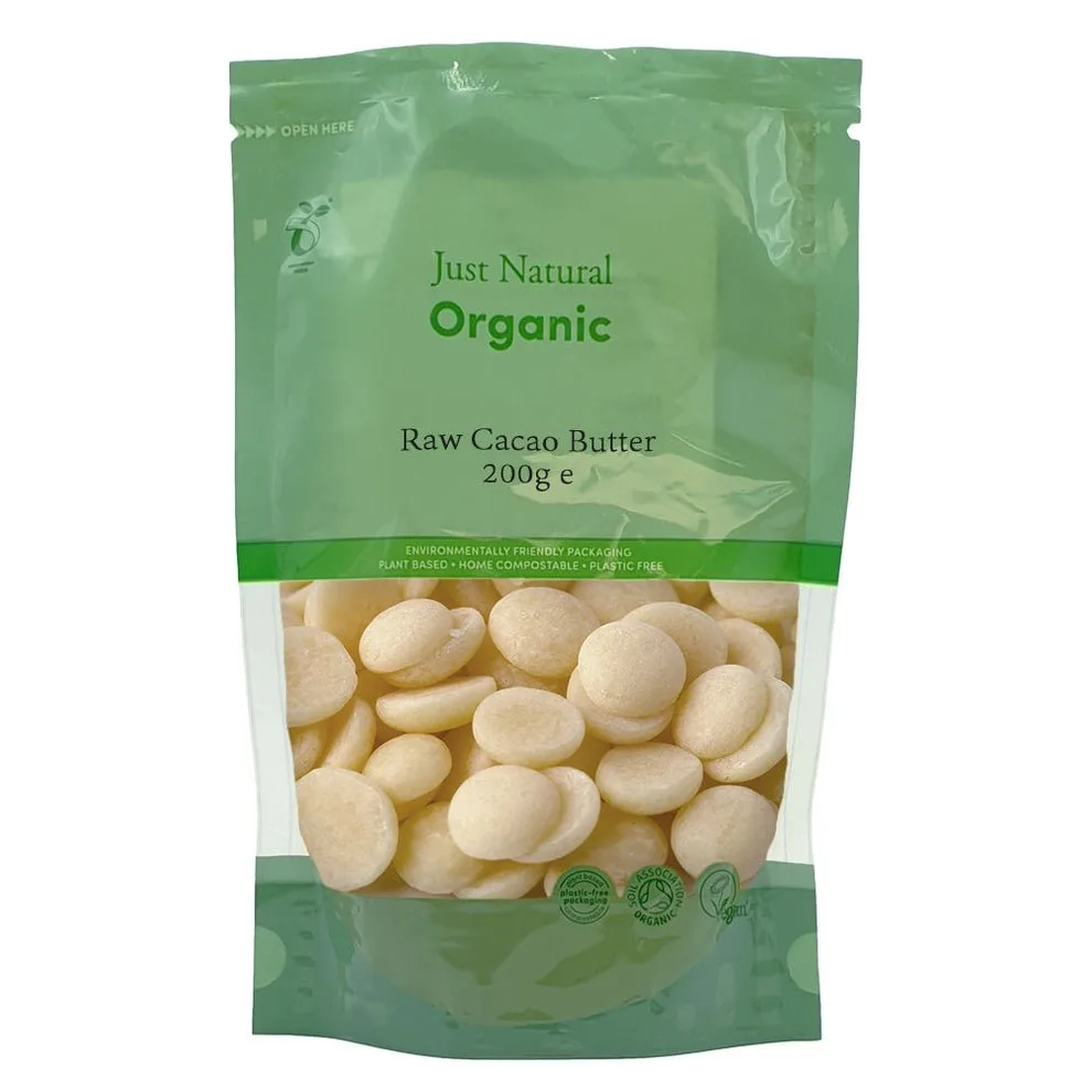 Just Natural Organic Raw Cacao Butter 200g